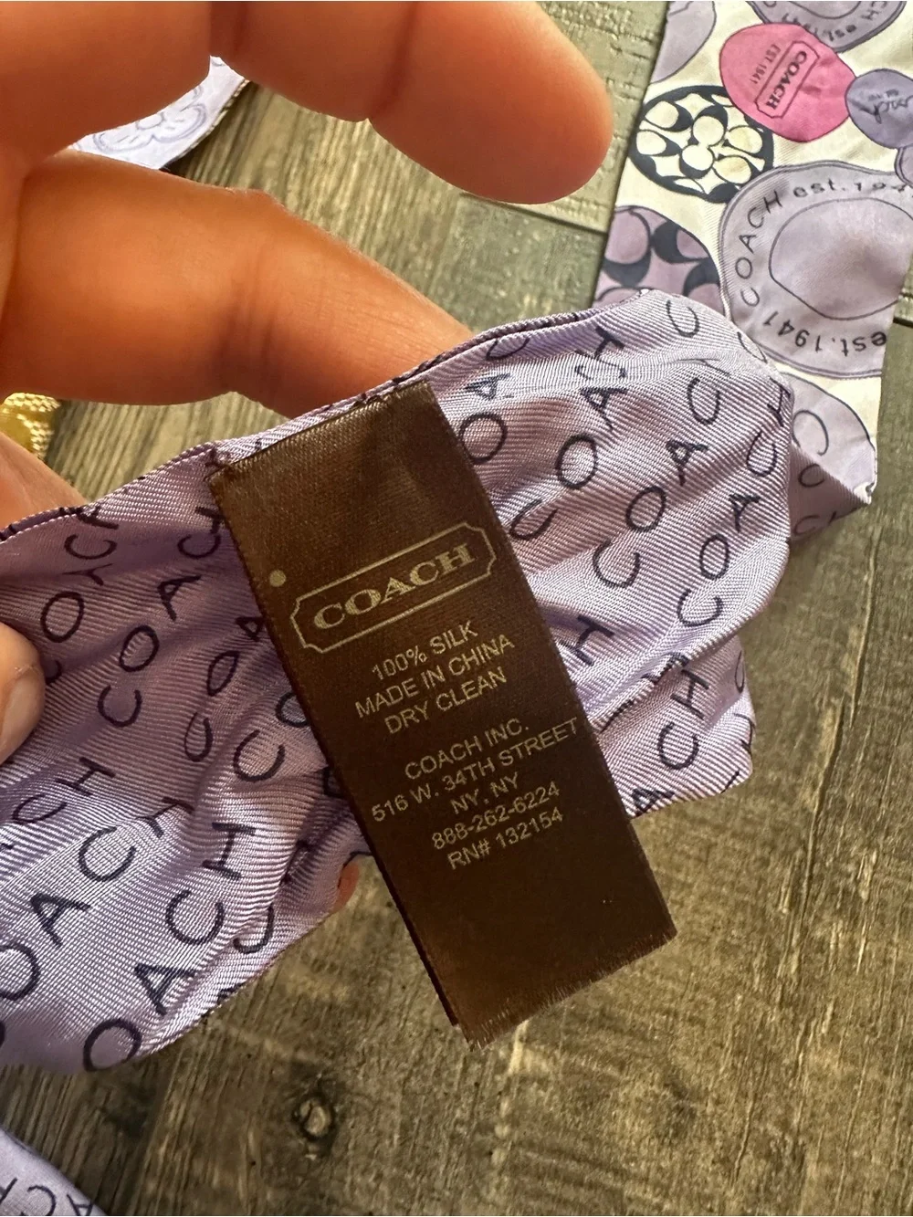 COACH Skinny Silk Bag Scarfs Lot Of 2